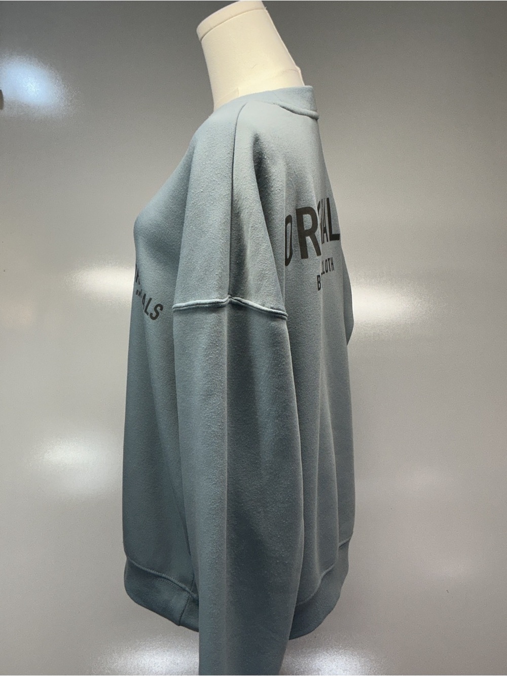 Brooklyn Cloth Originals Pearl Blue Oversized Fleece Crewneck Sweatshirt Men’s L - Picture 7 of 15